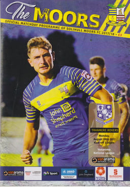Solihull Moors v Tranmere Rovers Match Programme 2017-08-28